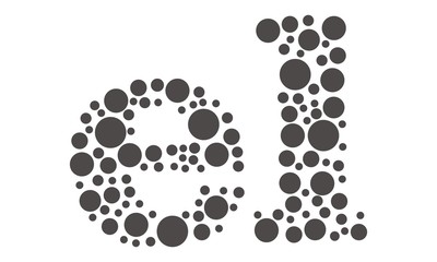 Letter E L Particles,