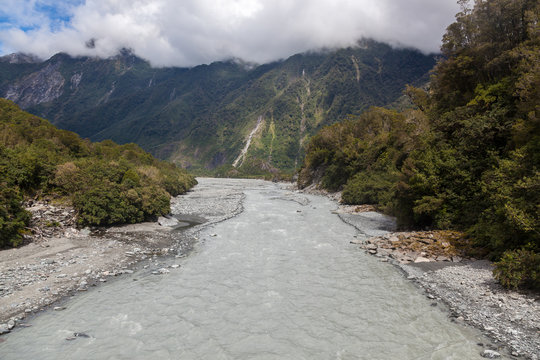 View Of The Fox River In New Zealand