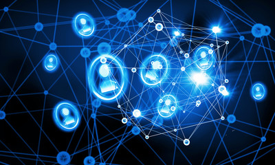 Social nets and networking concept 