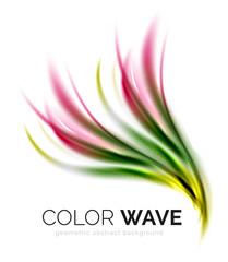 Glossy wave isolated on white background 