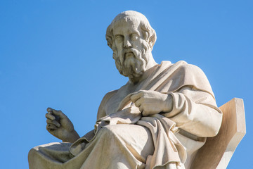 statue of Plato in Athens - obrazy, fototapety, plakaty