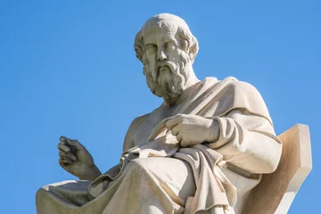 Printed roller blinds Historic monument statue of Plato in Athens