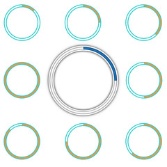 Round preloader animation frame