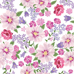 Floral pattern Flower bouquet background.  Flourish seamless texure