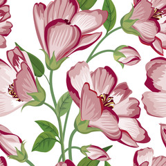 Floral seamless pattern Flower background. Flourish wallpaper