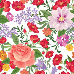 Floral seamless pattern Flower background. Flourish wallpaper