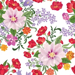 Möbelaufkleber Floral seamless pattern. Flower background. Floral seamless text © Terriana