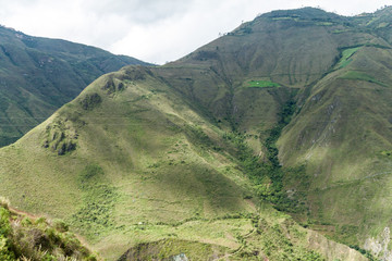 Cloud forest mountains near Kuelap archeological site, northern Peru.