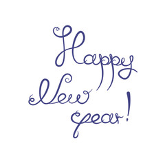 Happy new year congratulation, vector illustration