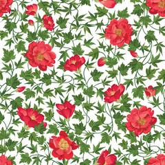 Floral pattern. Flower background. Flourish seamless texture