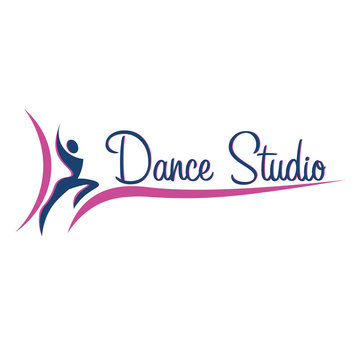 Dance logo, badge and emblem. Woman dancing. Dance studio logo design vector template