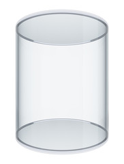 Empty cylinder display case