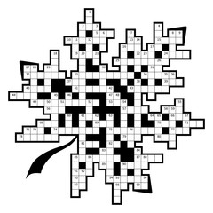 Fototapeta premium Crossword puzzle - maple leaf