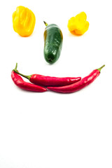 Buntes Peperonigesicht