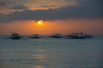 Sunset in Boracay Island, Philippines