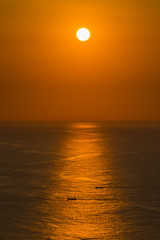 Sunset near the island of Bali, Indonesia