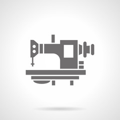 Old sewing machine glyph style vector icon