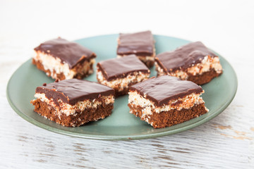 Coconut and chocolate cake