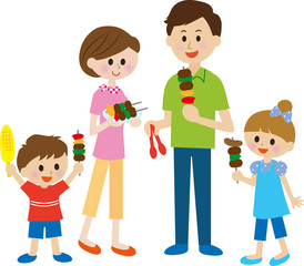 家族でバーベキュー