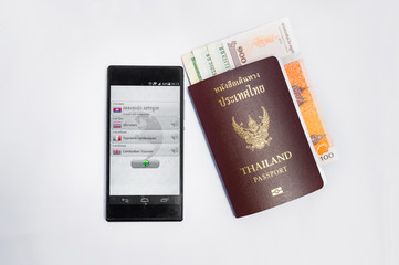 Smartphone translate &Passport travel to cambodia
