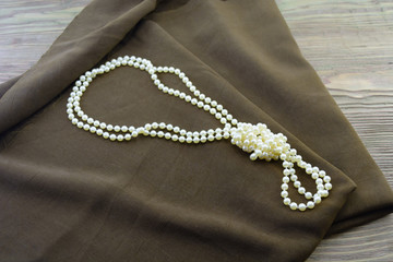 fabric and necklace
