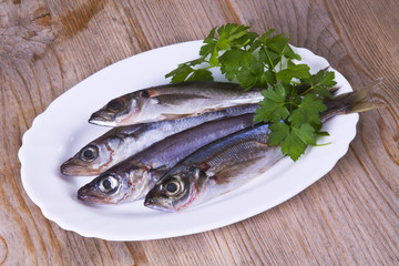 Whiting with parsley