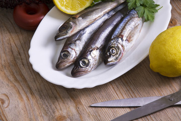Whiting with parsley