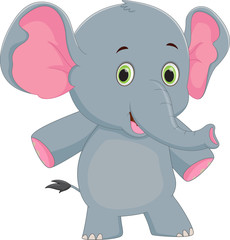 Cute baby elephant cartoon