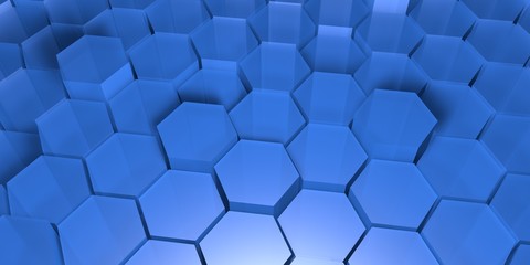 Fototapeta premium Digital hexagons background