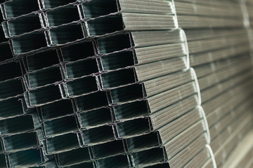 sheet metal profiles close up