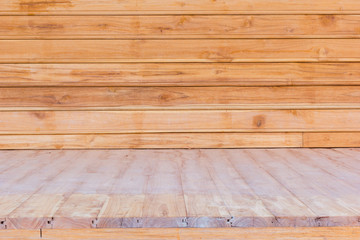 wooden flooring and wall used for background