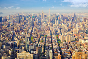 New York City Manhattan skyline aerial view