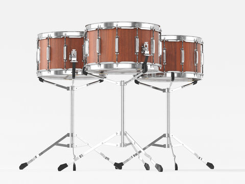 Orchestra Small drum on white 3D rendering