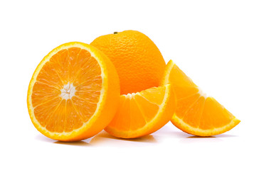 Orange fruit isolated on white background