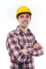 a young man in a helmet