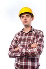 a young man in a helmet