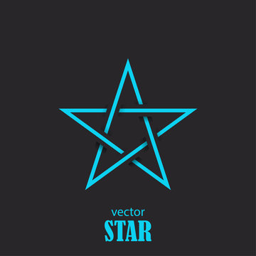 Star flat abstract symbol. Popularity concept. Vector Illustration