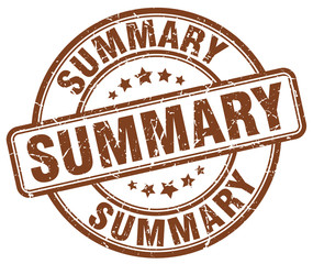 summary brown grunge round vintage rubber stamp