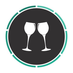 clink glasses computer symbol
