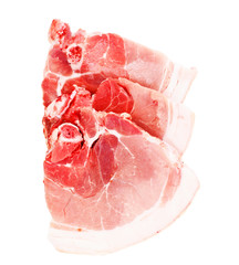 A Piece of Fresh Raw Pork, Meat Isolated on White Background