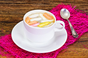 Cocoa, Coffee with Marshmallows Sweet Food