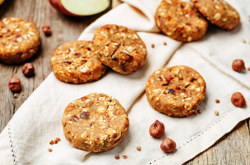 buckwheat apple banana hazelnut dates vegan cookies