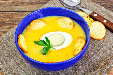 Carrot, Pumpkin Cream Soup Diet Food