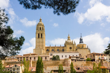 Fototapeta na wymiar Cathedral in the historic city of Segovia, Castilla y Leon, Spai