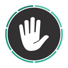 Obraz premium Stop hand computer symbol