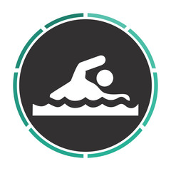 Swimming computer symbol