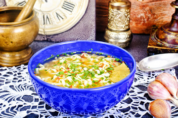 Tasty Chicken Soup with Noodles