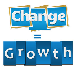 Change Equals Growth Blue Squares Stripes 