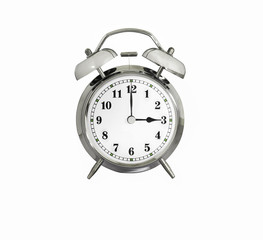 3 o'clock Silver Alarm Clock