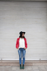 urban fashion girl on the street